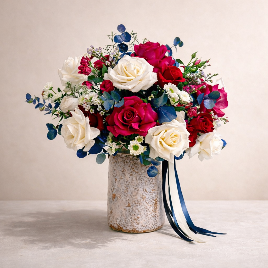 Ruby & Ivory Elegance