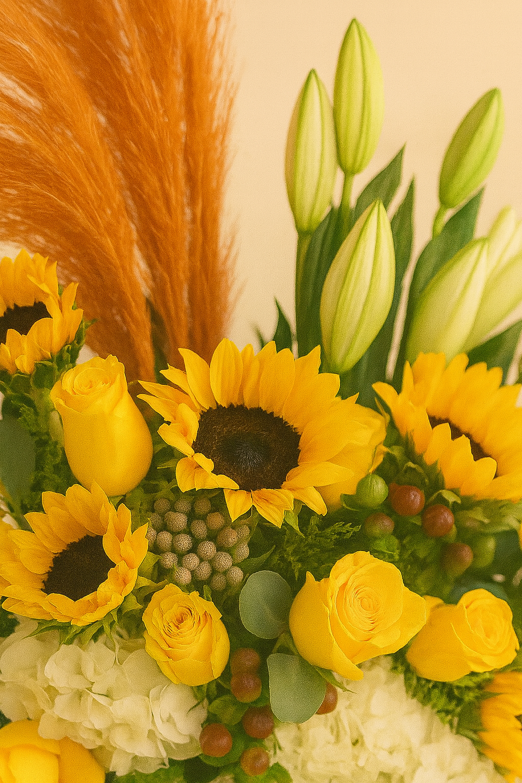 Golden Harvest Vase Arrangement