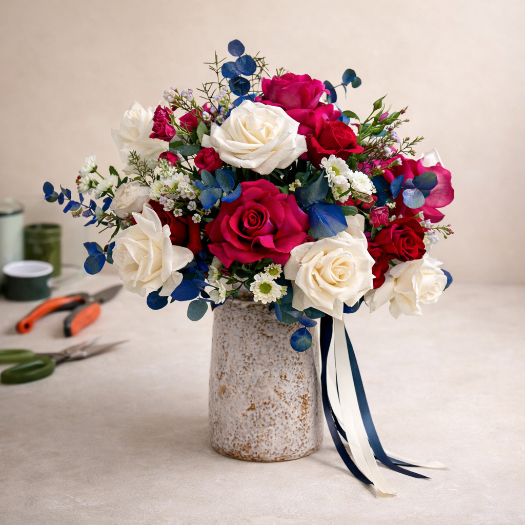 Ruby & Ivory Elegance