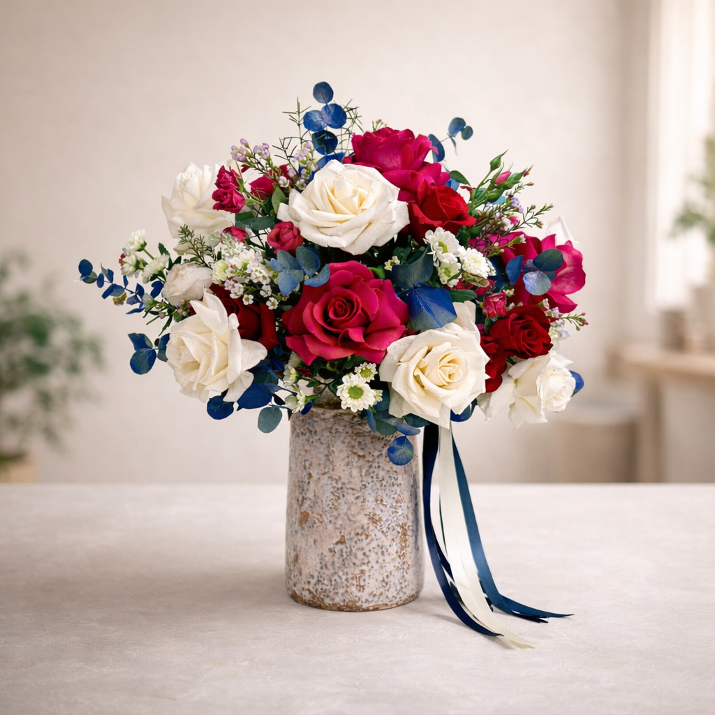 Ruby & Ivory Elegance